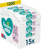 Pampers Sensitive Feuchttucher 5 Packungen Mit 52 Stück - 260 Feuchttucher, Ohne Duft, Für Eine Sanfte en Weiche Reinigung Naty Shop 1200 Stück (1Er Pack)