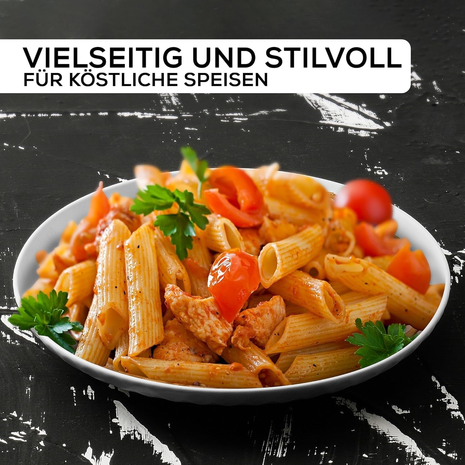 MIAMIO - Keramische serviesset, 24-delig, gecombineerd servies voor 6 personen - Vaatwasmachine- en magnetronbestendig - Palmanova-collectie (wit)