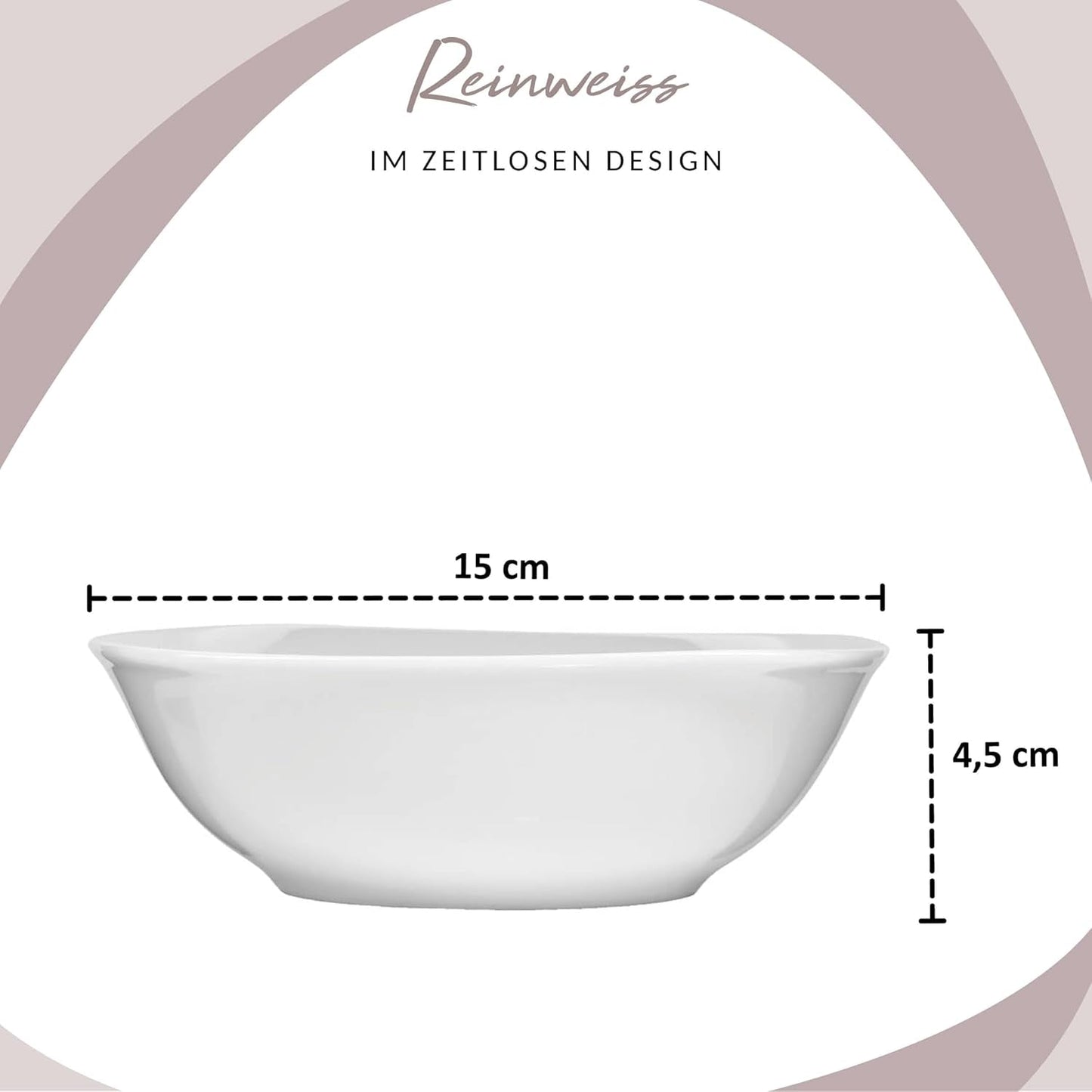 ZANGER | Witte Bilgola serviesset, 24-delige porseleinen serviesset voor 6 personen, vierkante borden, dinerborden | DE PREMIUM COLLECTIE