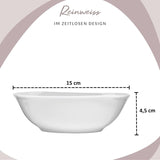 ZANGER | Witte Bilgola serviesset, 24-delige porseleinen serviesset voor 6 personen, vierkante borden, dinerborden | DE PREMIUM COLLECTIE