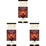 Lindt EXCELLENCE deegstukken met pailletten en karamel - fijne donkere chocolade met intense cacaosmaak