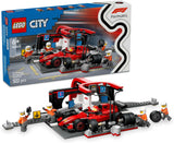 LEGO City F1 Pitstop met Team en Ferrari Speedster - Formule 1 Pitstopset met 1 coureur en 4 mechanische minifiguren - Raceautospeelgoed voor jongens en meisjes vanaf 6 jaar - 60443 Bouwsets Beuche in LEGO-Store