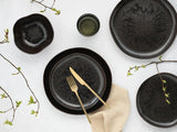 CreaTable, 21249, Natura Organic RUSTY-serie, 12-delige serviesset voor 4 personen, porseleinen bordenset, vaatwasser- en magnetronbestendig, gemaakt in Europa