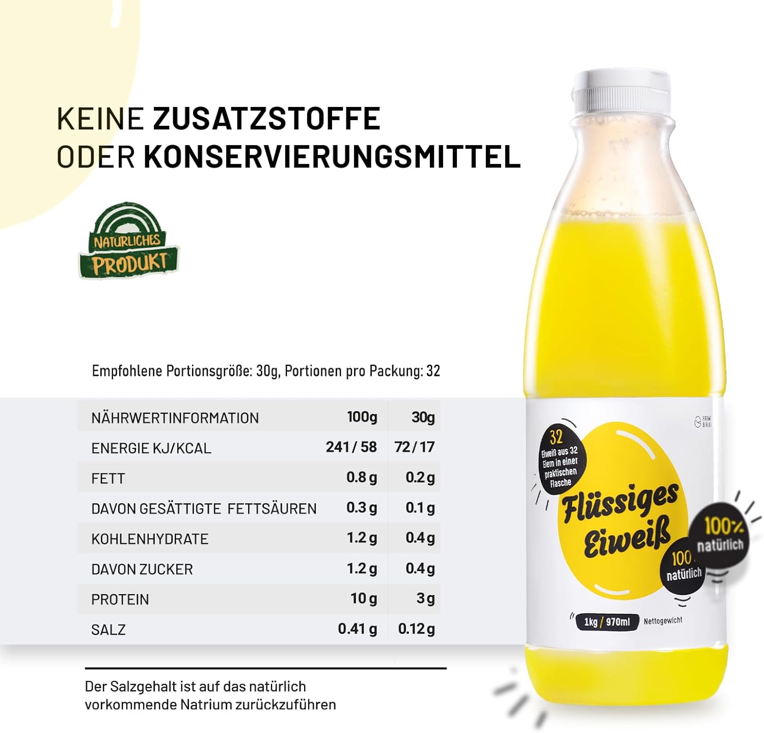 Vloeibaar eiwitmerk - 6x1kg 100% natuurlijke eiwitten
