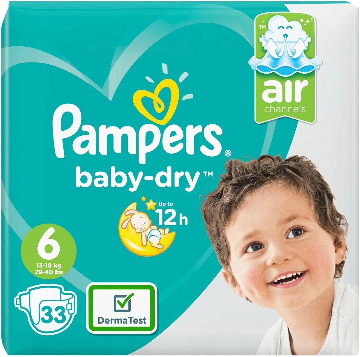 Luiers Pampers 81657566 Baby-Dry broek, wit