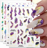 6 kleuren marmeren nagelstickers bronzer zilver zelfklevende stickers bloei marmeren nagelstickers 3D marmeren nagelstickers ontwerpaccessoires nail art stickers nagelstickers set nagelfolie