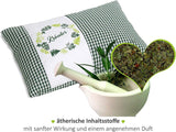 Gözze - Kruidengeurkussen, 200G kruidenmengselvulling, 100% katoenen hoes, 30 x 20 cm - Geruit groen Naty Shop Standaardkussens