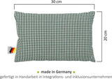 Gözze - Kruidengeurkussen, 200G kruidenmengselvulling, 100% katoenen hoes, 30 x 20 cm - Geruit groen Naty Shop Standaardkussens