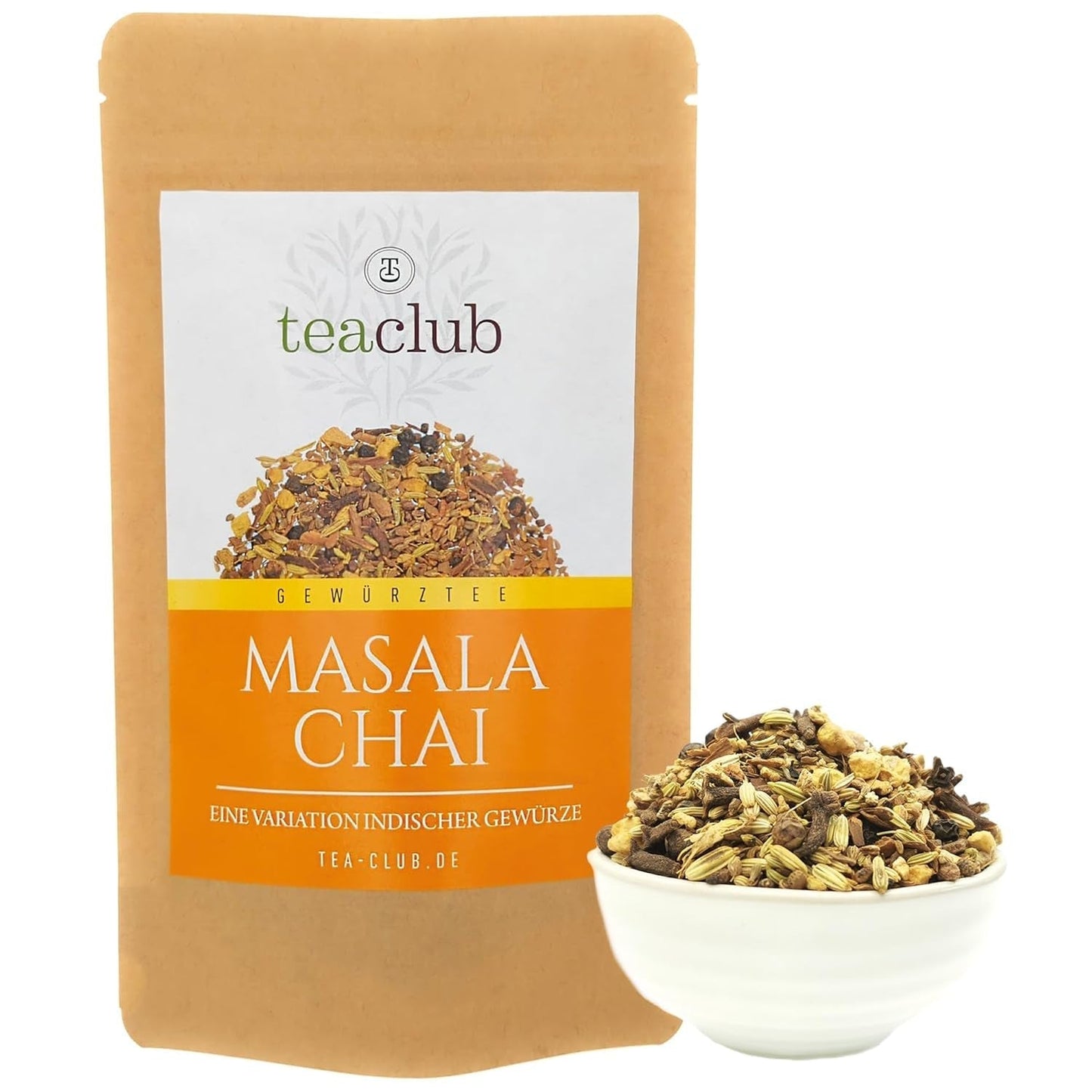 Masala Chai thee kruidenmix 100g, Indiase kruiden voor chai thee of chai latte, 100% natuurlijk, niet gearomatiseerd, Teaclub Thee