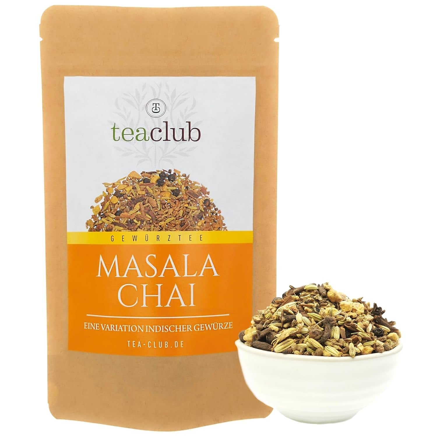 Masala Chai thee kruidenmix 100g, Indiase kruiden voor chai thee of chai latte, 100% natuurlijk, niet gearomatiseerd, Teaclub Thee