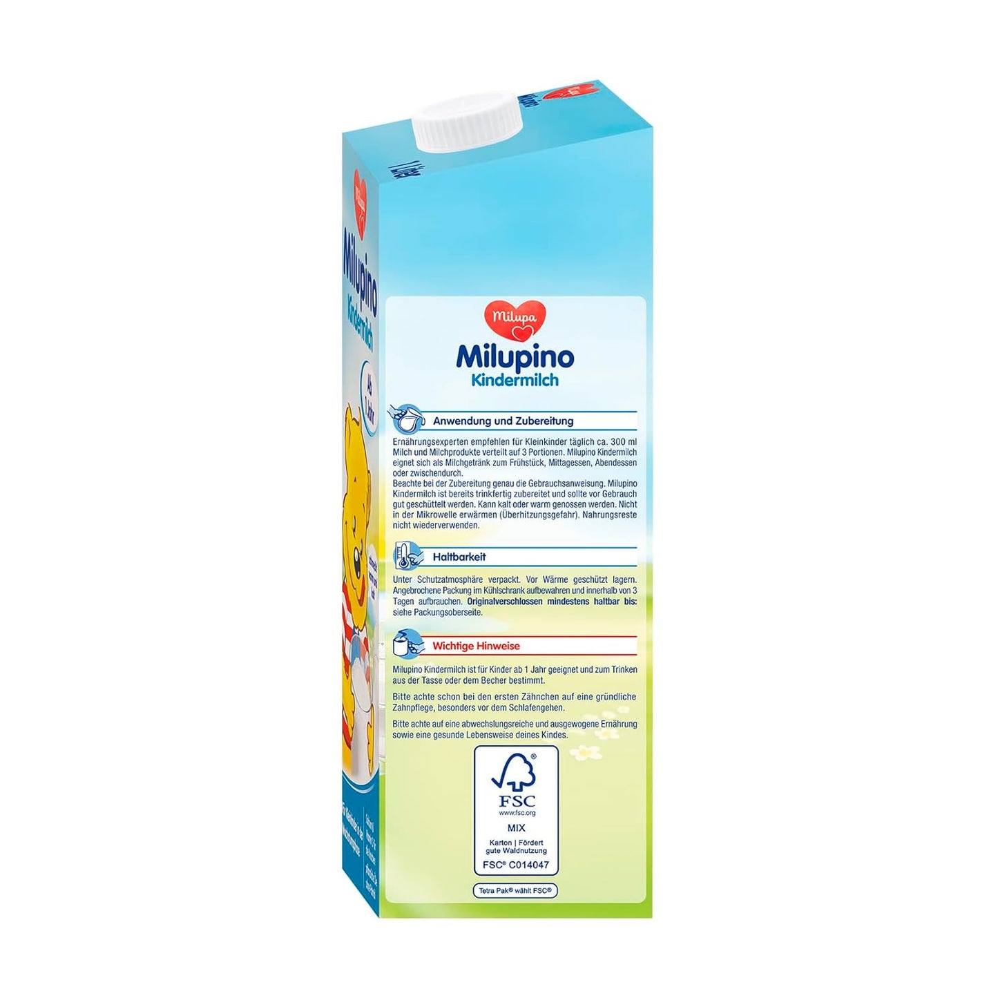 Milupino babymelk kant en klaar (6X1L), vanaf 1 jaar, voor kleine kinderen in de groeifase Naty Shop