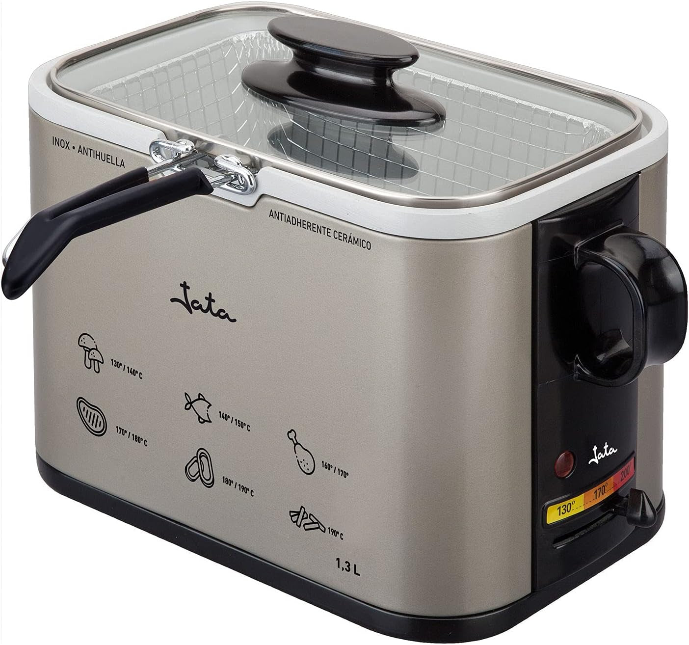 Tamaño FR326E - Friteuse, 1000 Watt, 1,3 Liter Naty Shop Appliances