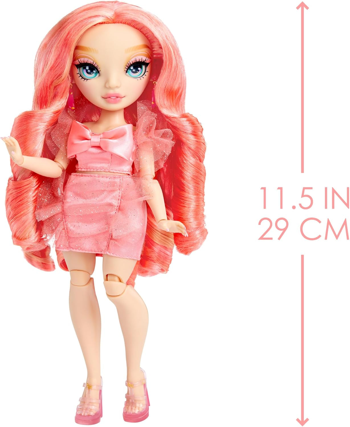 Rainbow High Fashion Doll - Pinkly Paige - Roze modepop in mode-outfit - met bril en ruim 10 kleurrijke speelaccessoires - Ideaal voor 4-12 jarigen en verzamelaars