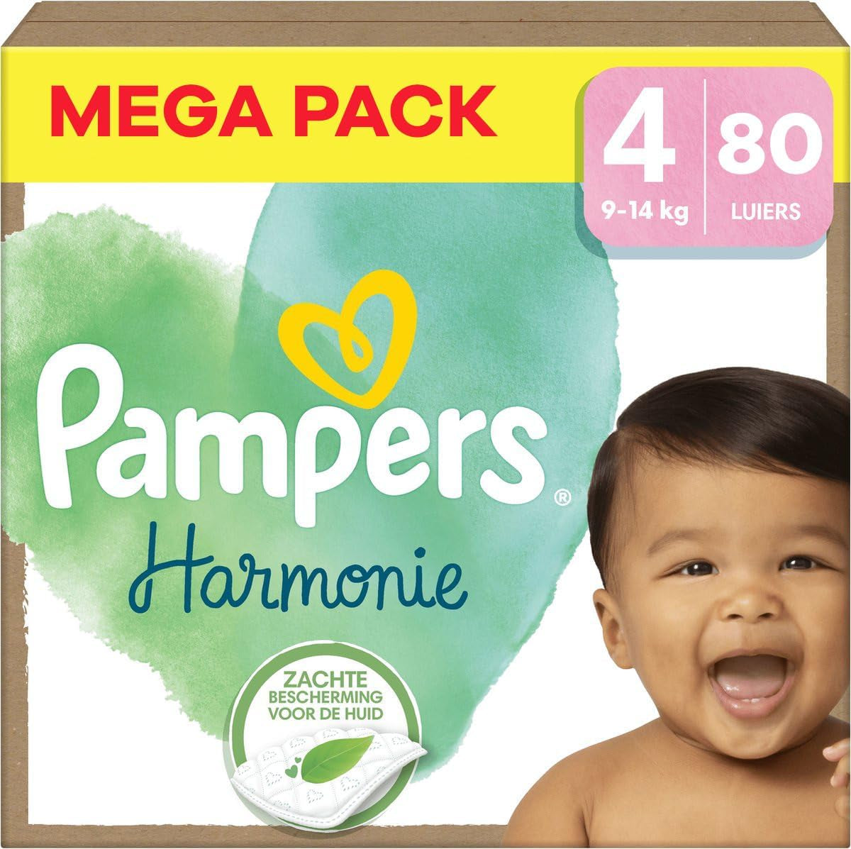 Luiers Pampers Harmony 80 maat 4 (9-14 kg)
