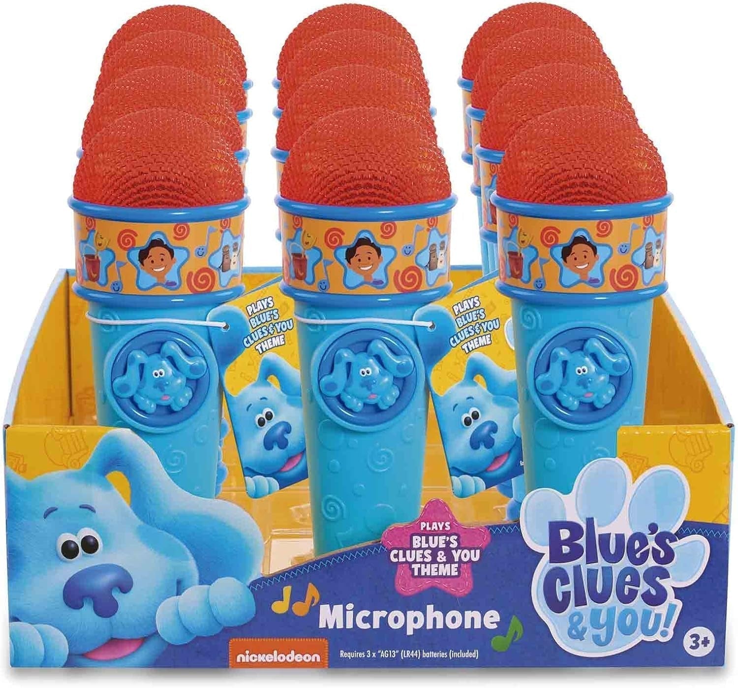 Blauw en tips Blauwe microfoon Blues Clues Cartoon hondenspeelgoed voor jongens en meisjes vanaf 3 jaar Veelkleurig babyspeelgoed Naty Shop