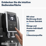De'Longhi Dinamica Plus ECAM 370.70.B Volautomatische espressomachine met LatteCrema-melk-, cappuccino- en espressosysteem, 3,5 inch TFT-kleurentouchscreen en app-bediening, koffiefunctie, zwart