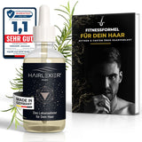 Hairlexier Haargroeimiddel voor vrouwen - Rozemarijn Haarolie, Ricinusolie Haarolie, Lavendelolie, Natuurlijk haarserum tegen diffuus haarverlies, Ondersteunt de haargroei, Veganistisch & Biologisch + Werkboek Haarverzorging Naty Shop Mannen