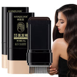 2 stuks donkerbruin haarlijnpoeder, haarlijnpoeder, haarlijnconcealer, haarkleurpotloden met kam, grijs haarbedekkend hulpmiddel voor dames en heren (40 g, donkerbruin) Naty Shop haarverf Standaardtitel