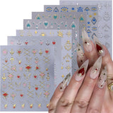 GZMAYUEN 12 kleuren Franse nagelstickers 3D Franse kleurverloop nagelstickers Zelfklevende nagelontwerp Nagelaccessoires