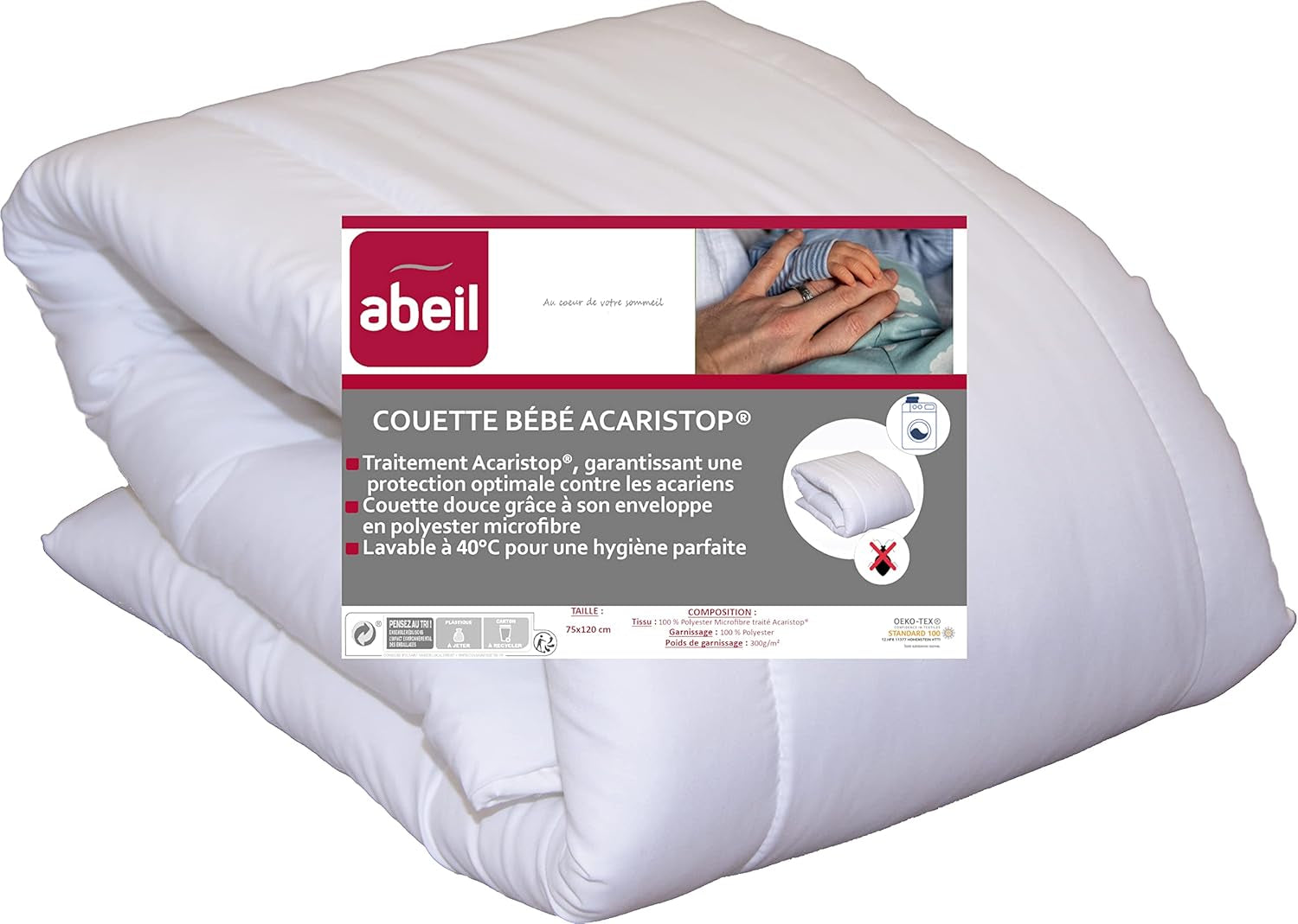 Acaristop dekbedovertrek Met werking tegen mijten en antibacterieel, wit, 240 X 260 cm Naty Shop dekbedden en dekbedden 75X120 Cm (Lot Of 1)
