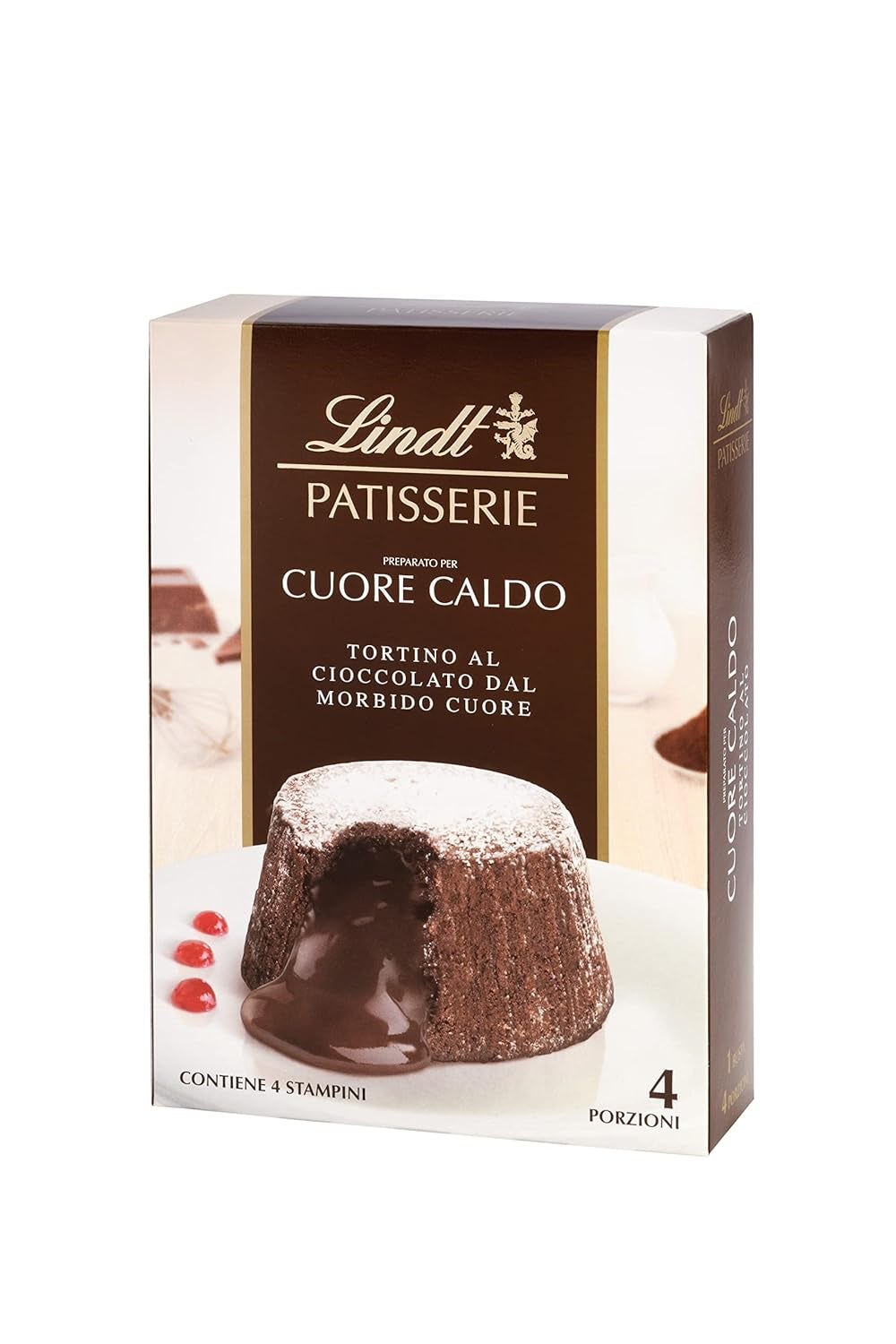 Lindt & Sprüngli Feines Backen Kuchenmischung, Backmischung, 8 Portionen, Lactosefrei, 400 G Mengsel voor bakken en koken Naty Shop Lava Cake