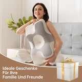 Homyrium Ergonomisch nekkussen Orthopedisch kussen Memory Foam Neksteunkussen Anti-snurkkussen Zijslaper Rugbuikkussen Grijs Cervicale orthopedische kussens Naty Shop