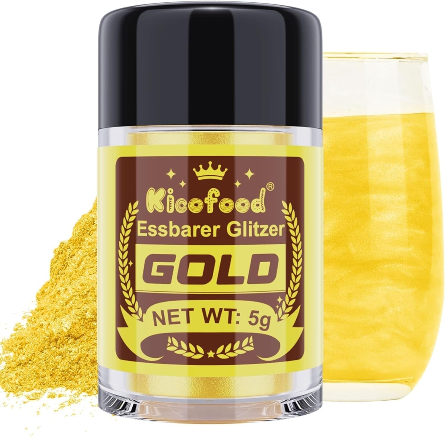 Kicofood, eetbare glitters, 5 gram, diverse kleuren Glitter Naty Shop Audiou
