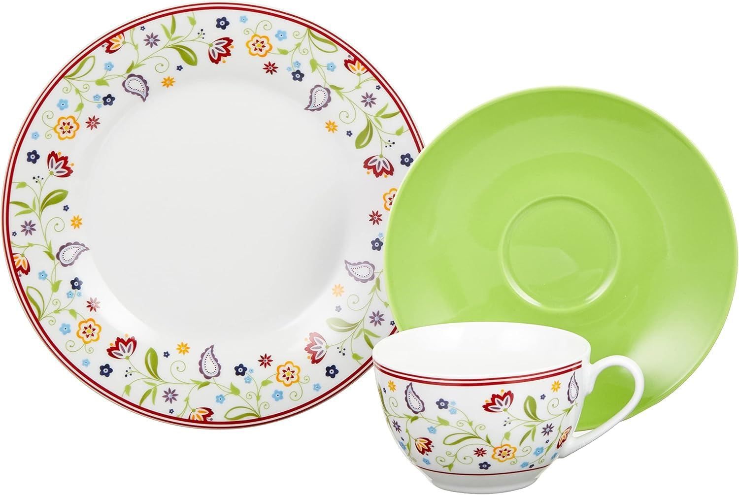 Ritzenhoff & Breker Doppio Shanti koffieservies, 12-delig, porselein, groen