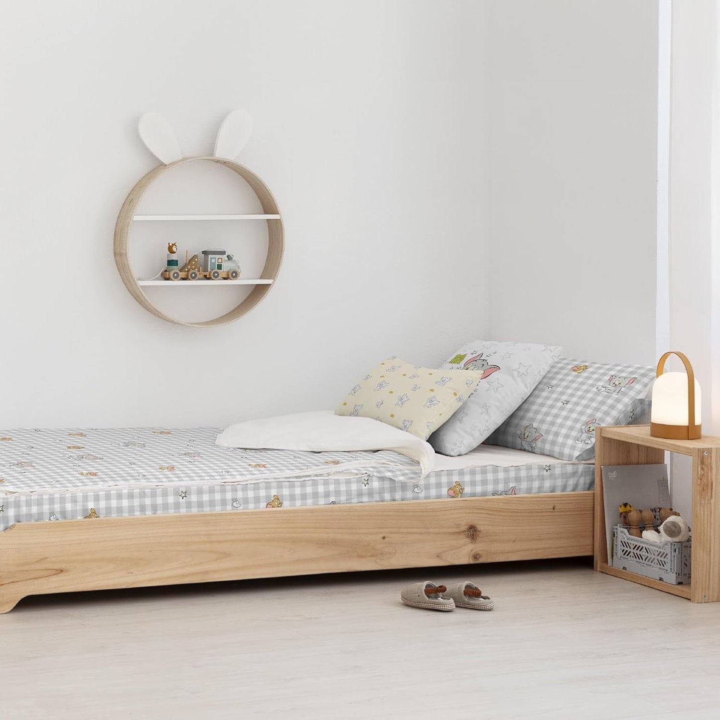 Nog niet Quilt 100% katoen, Tom Jerry Vichy-patroon, voor 90 cm brede bedden (90 X 200 cm) Quilts en quilts Naty Shop