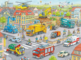Ravensburger puzzel voor kinderen - 10558 Voertuigen in de stad - Puzzel voor kinderen vanaf 6 jaar met 100 stukjes in XXL-formaat Puzzel Naty Shop