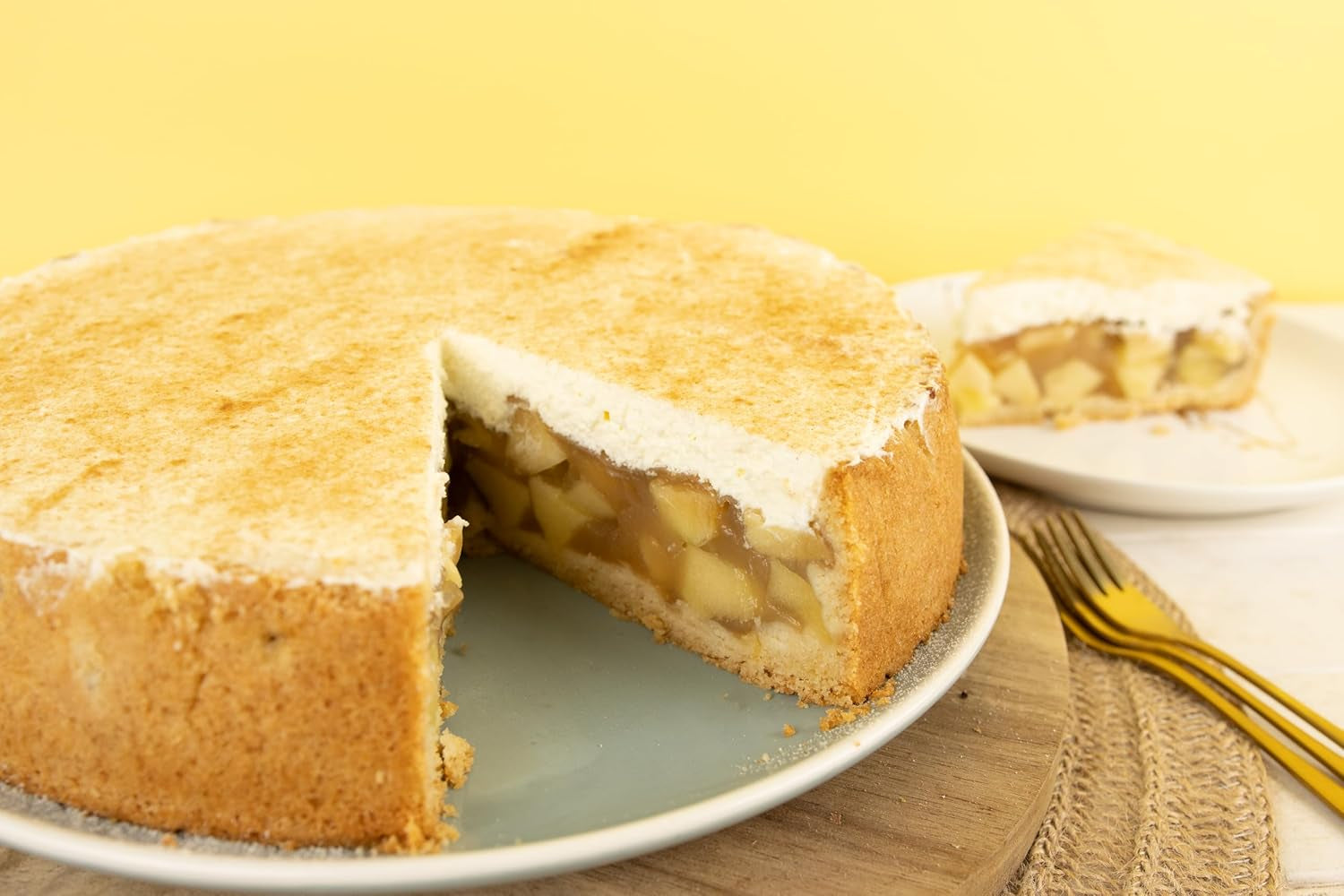 RUF Apfeltorte, Backmischung Für Eine Apfel-Torte Mit Sahne-Creme en Zimt-Zucker, Apfel-Zimt-Torte, Vegan Naty Shop