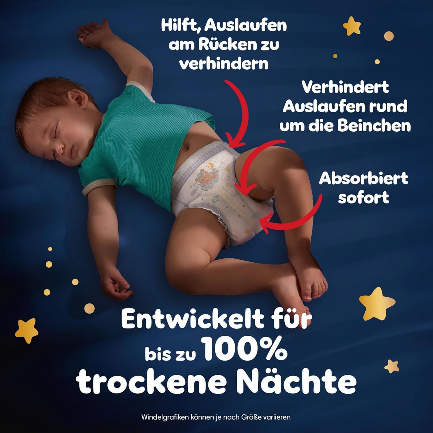 Pampers Night Pants luiers maat 6, 138 stuks, 13kg-19kg, bieden extra bescherming gedurende de hele nacht.