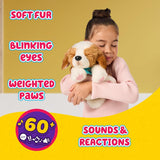Little Live Pets Mijn echt echte puppy – Patches; Interactief puppy; meer dan 60 geluiden/reacties; realistische uitstraling; 1 van 72 varianten; speelset met draagtas; batterijen inbegrepen; leeftijden 5+
