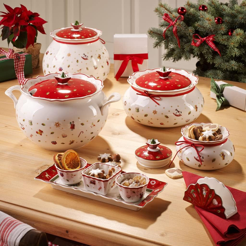 Villeroy & Boch Toy's Delight Terrine, 3 liter, premium porselein, wit/rood