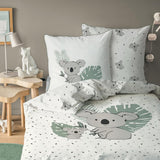 Kinderbeddengoedset, Koala of Eenhoorn, 100% katoen Beddengoed - kinderen Naty Shop Koala