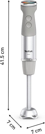 Tefal Quickchef+ 3-in-1 XL Stabmixer/Zerkleinerer/Schneebesen, 1000 W, Intuïtieve Geschwindigkeitsregelung, Turbo-Taste, Powelix-Messer-Technologie, Edelstahl, Grau, HB67MB30 Keuken Naty Shop