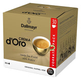 Dallmayr Crema d'Oro, XXL-Vorratsbox & Dallmayr Crema d'Oro intensa (48 Kaffeekapseln, Intensität 9 van 12, 100% Arabica-Bohnen), 3er Pack (3x16 Kapseln)
