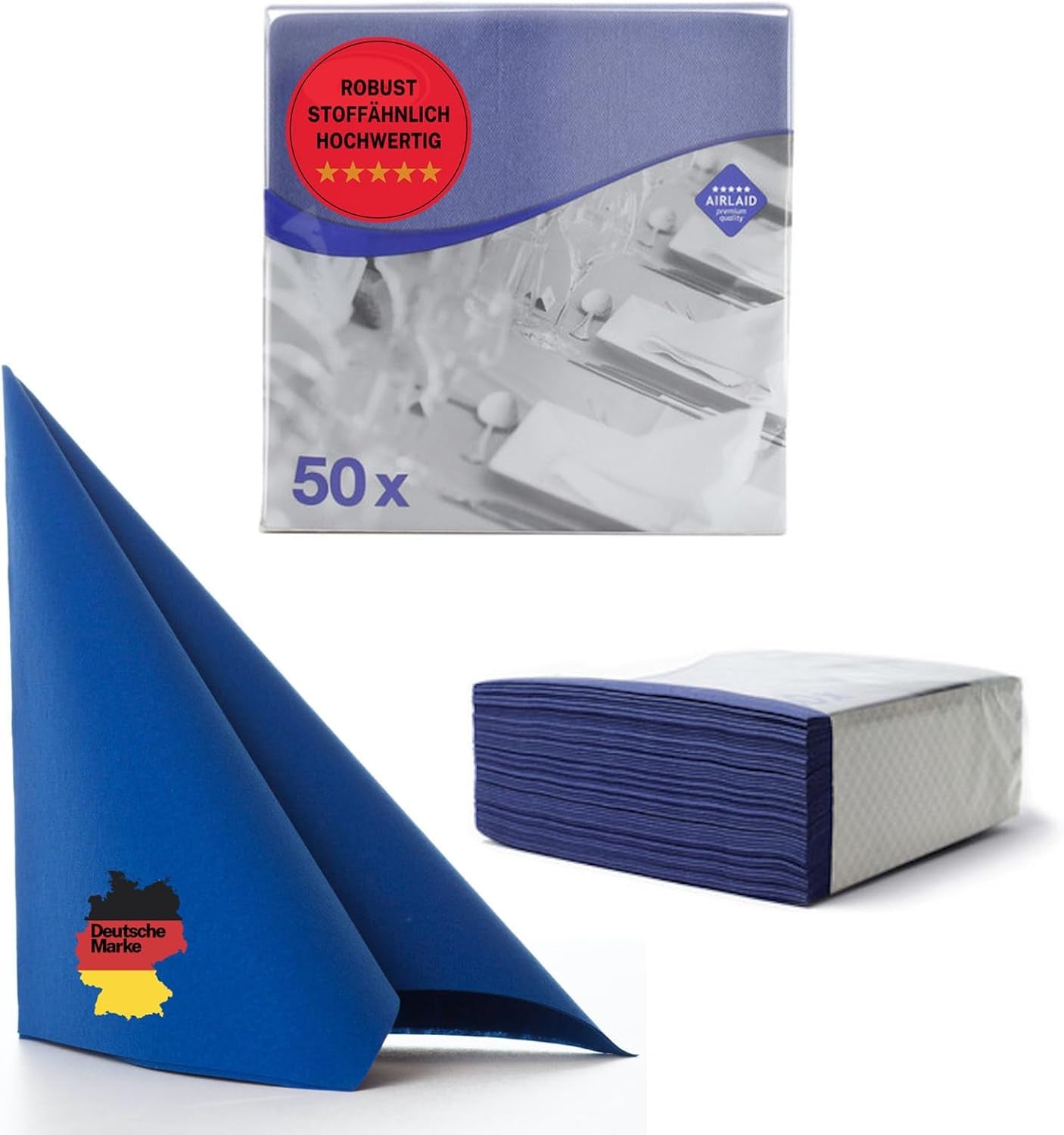 50 Aroba Airlaid Servetten Textiel Look 19 KLEUREN 40X40 Cm 1/4 vouw Hoge kwaliteit Textiel Look Bruiloft Servetten voor Jubilea Hotel Catering Feestdagen Kerst Bruiloft Roze