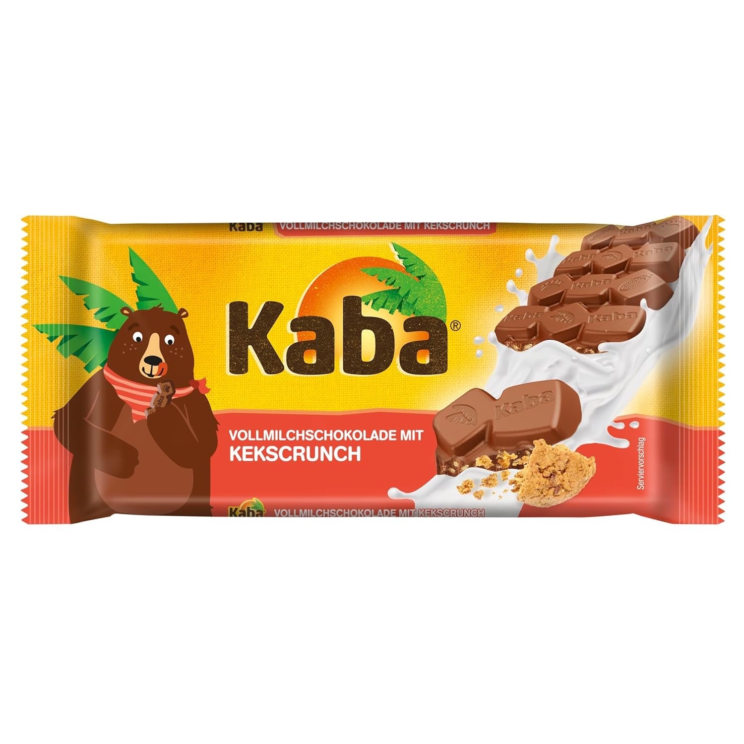 Kaba volle melk- en melkroomchocolade, gevulde chocoladereep, reep van 90 g, smeltende chocolade met lichte melkroom en originele Kaba-smaak