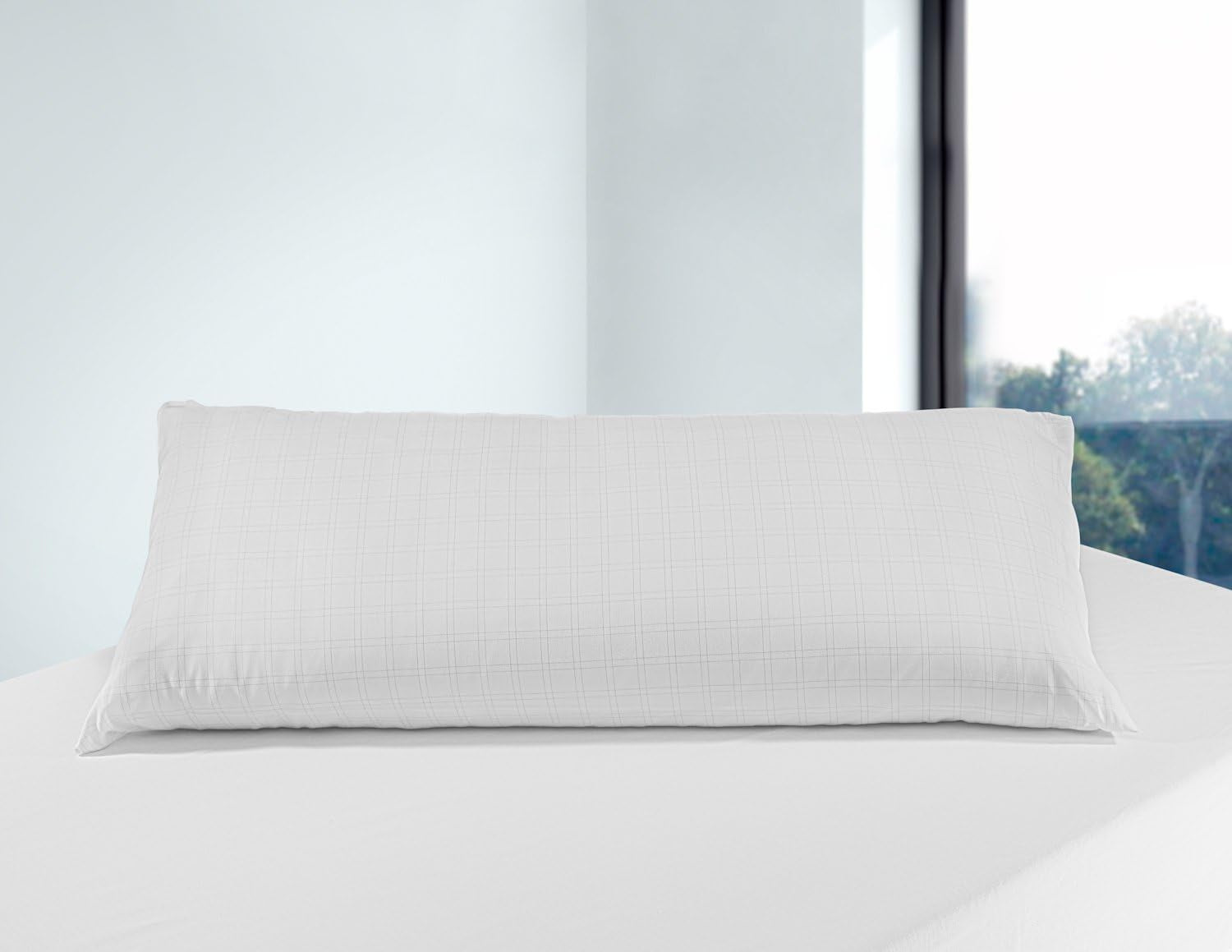Savel, antistresskussen met dubbele hoes, gemiddelde stevigheid, 105 X 40 Cm Naty Shop standaardkussens Wit 40X105Cm