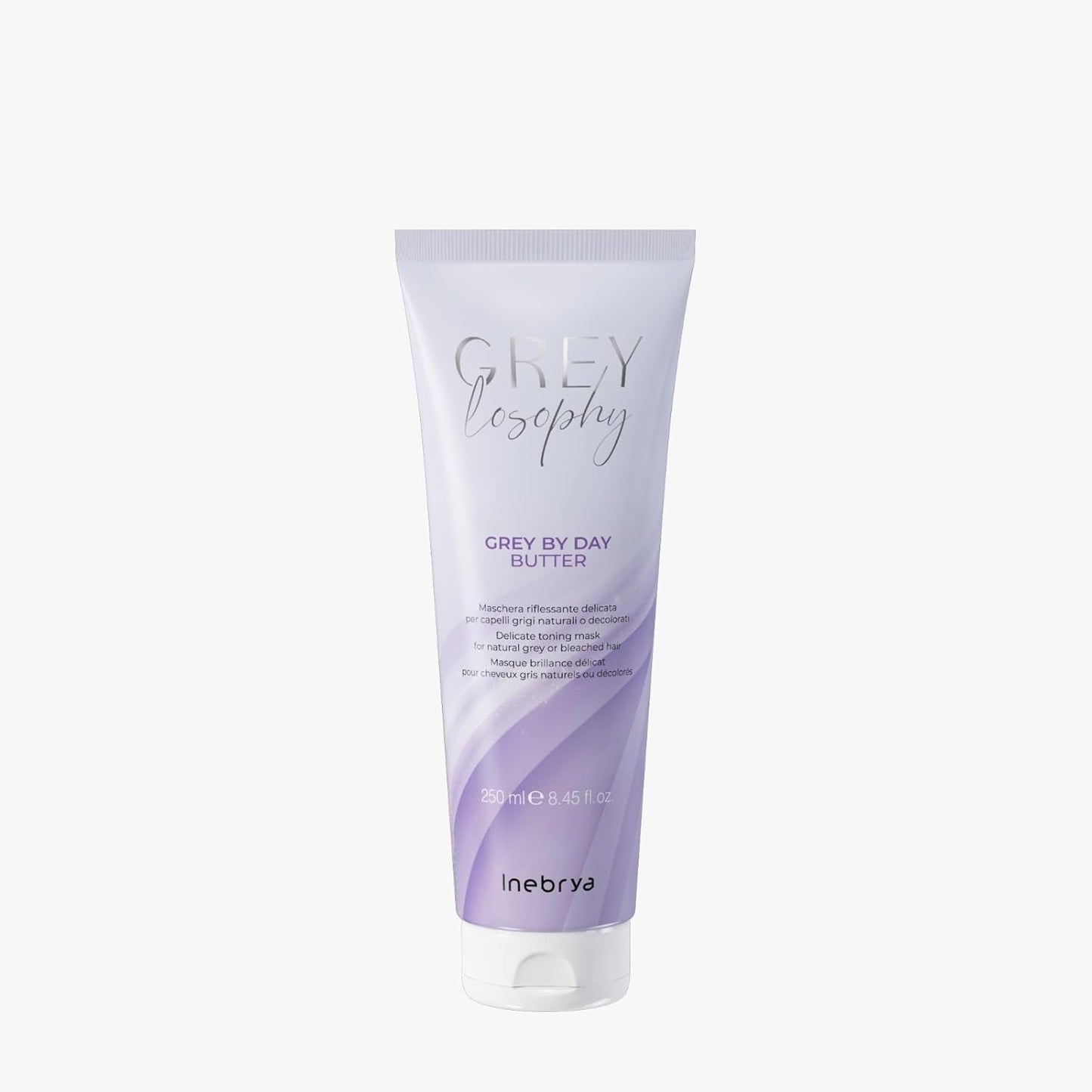 Inebrya Greylosophy Gentle Reflex Mask voor natuurlijk grijs of platinablond blond, 250 ml Naty Shop haarmasker Standaardtitel