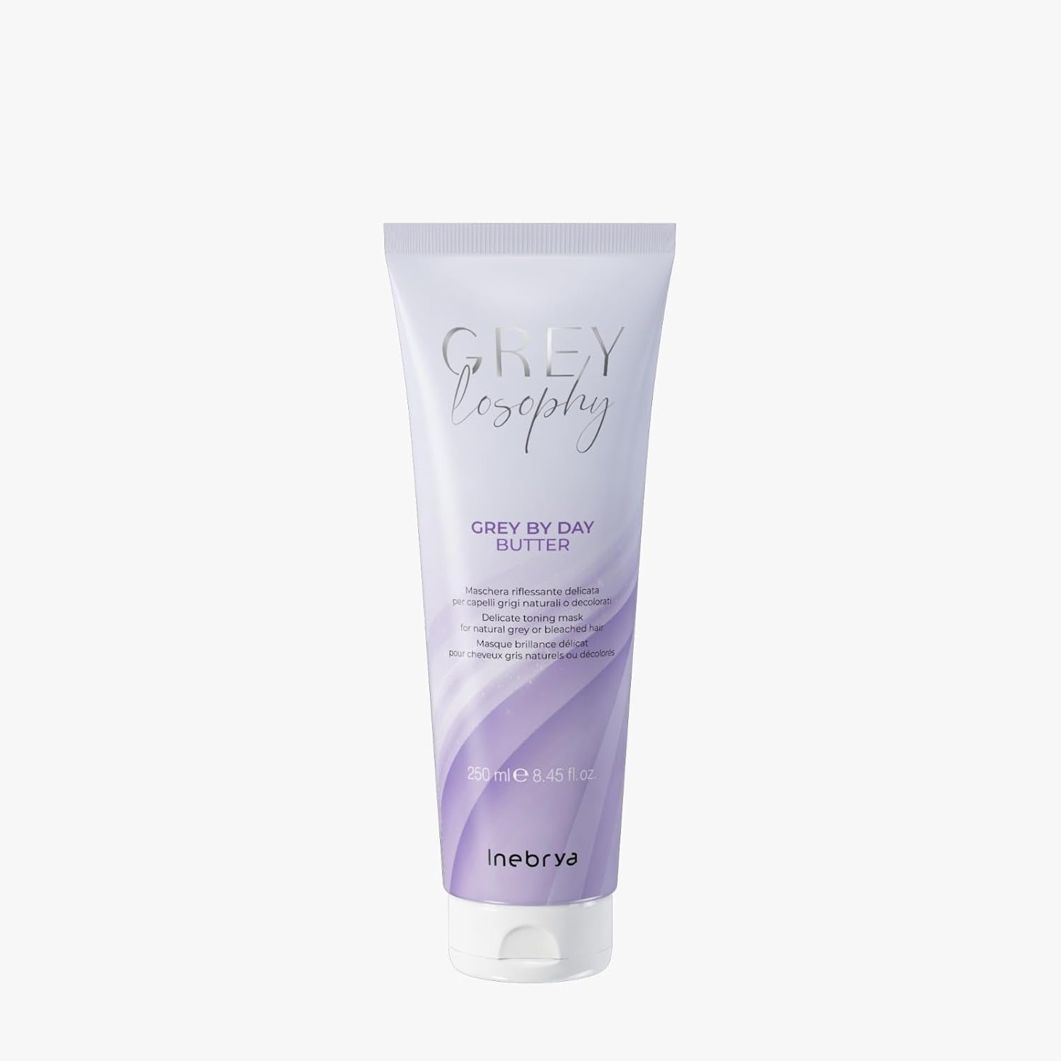 Inebrya Greylosophy Gentle Reflex Mask voor natuurlijk grijs of platinablond blond, 250 ml Naty Shop haarmasker Standaardtitel