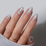 Btartbox Korte vierkante kunstnagels Baby Boomer lijm op witte gradiënt roze kunstnagels Korte kunstnagels met nagellijm 30 stuks vierkante kunstnagels