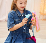 Simba Steffi Love Mermaiserende zeemeerminpop met regenbooglichtfunctie, extra lang haar, dolfijnfiguur en haarclips, 39 cm hoog, Try-Me-functie, vanaf 3 jaar