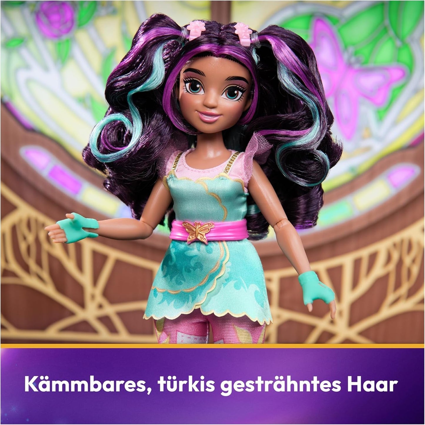 Unicorn Academy Ankleidepuppe Ava - die Original puppe uit de Netflix-serie, 24 cm groot en met 7 accessoires voor fantasievolle rollenspellen, voor kinderen vanaf 4 jaar