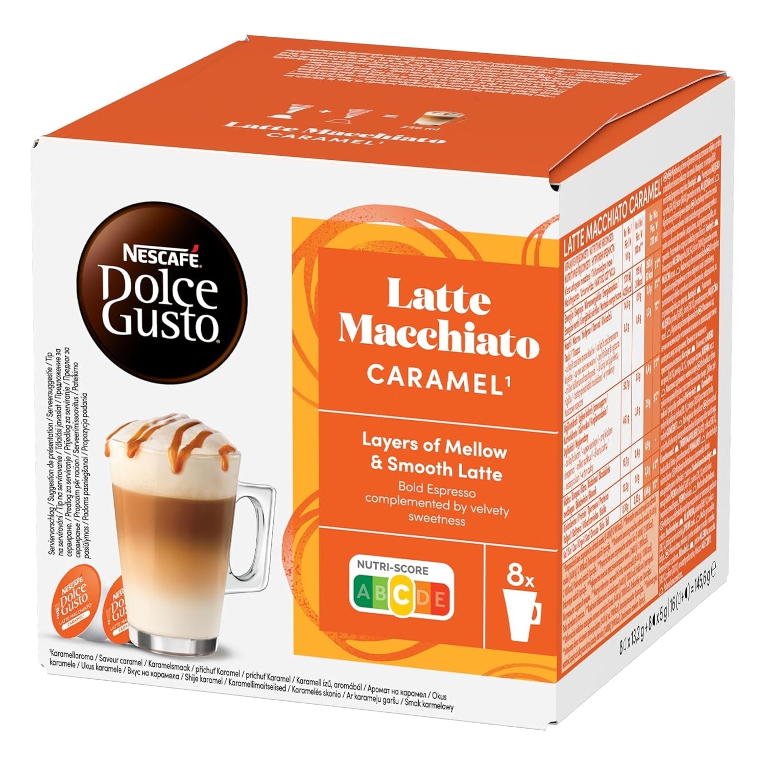 NESCAFÉ DOLCE GUSTO Latte Macchiato Caramel Kaffeekapseln 3er-pakket (3 x 16 Kapseln)
