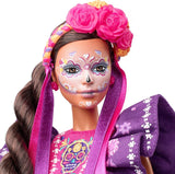 2022 Día De Muertos Barbiepop met gegolfde traditionele jurk, bloemenkrans en Calavera-gezichtsverf, cadeau voor verzamelaars