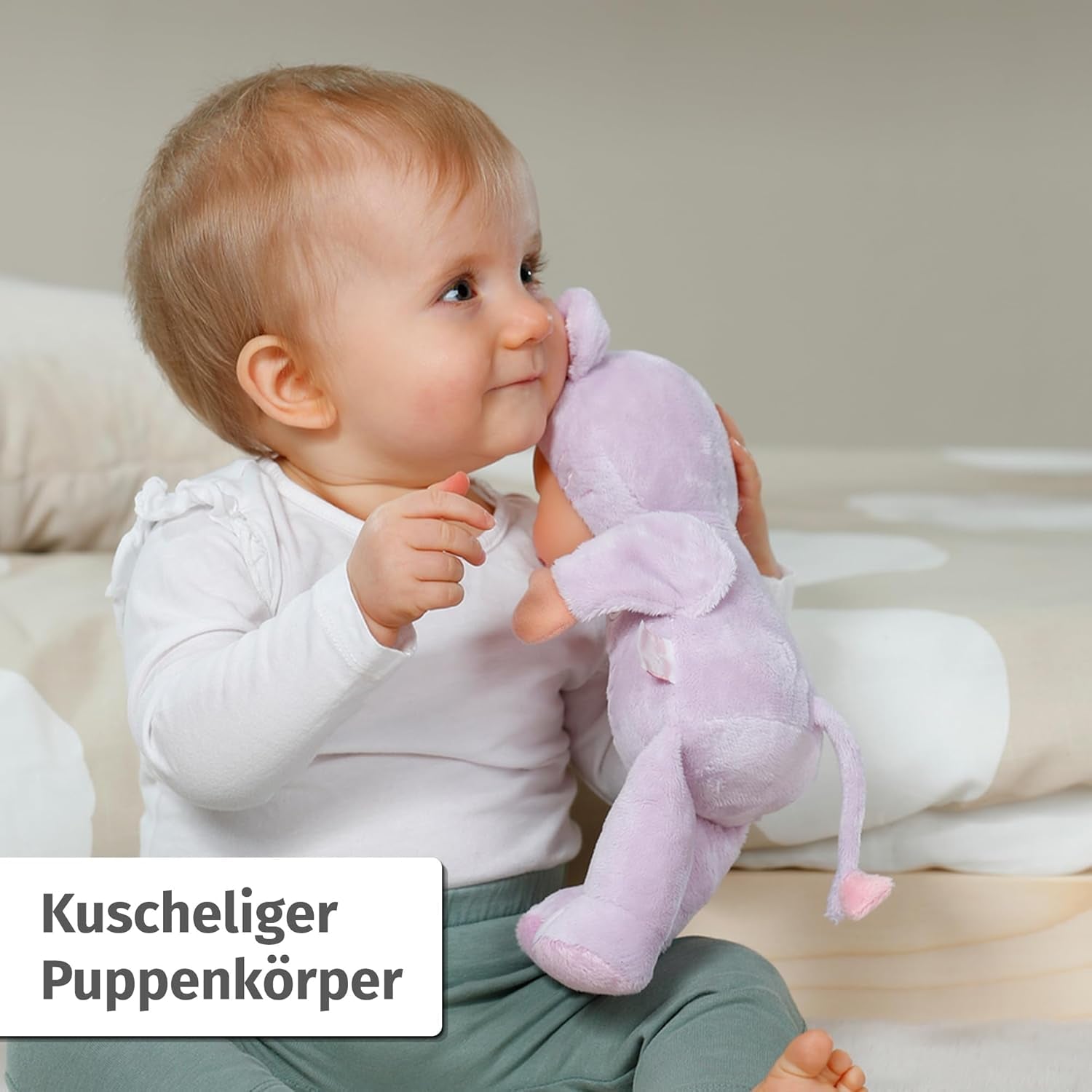 Baby Born for Baby's Muis Soft Doll, 26 cm, met oren en vingerzakken, voor pasgeborenen, 836590 Zapf Creation, roze