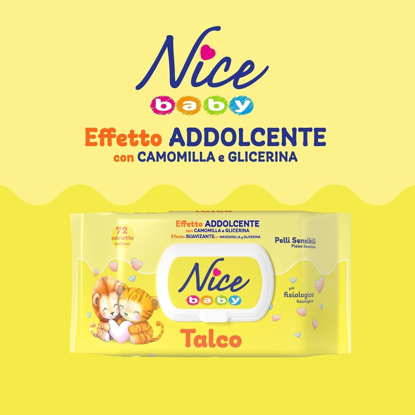 NICE Baby Natte Doekjes 72st Met Deksel Talk Geur Natuurlijke Materialen Zachte Reiniging Baby 1st