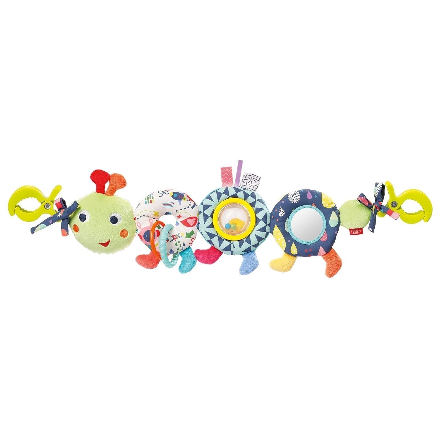 Fehn babymobielketting Panda Baby Mobile - babymobielketting met schattige figuren - flexibel hangend babyspeelgoed - kinderwagenspeelgoed voor baby's en peuters vanaf 0+ maanden Babyspeelgoed Naty Shop Caterpillar